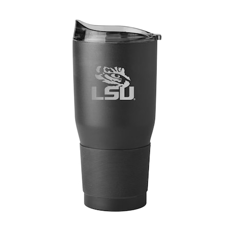 Logo Brands LSU 30oz Etch Powder Coat Tumbler 162-S30PT-BLK-9